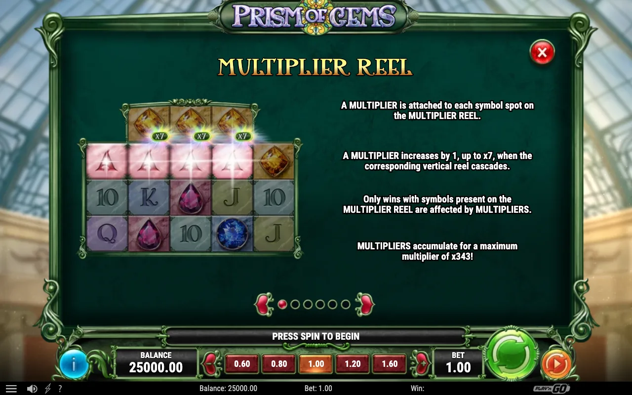 Multiplier reel — Prism of Gems