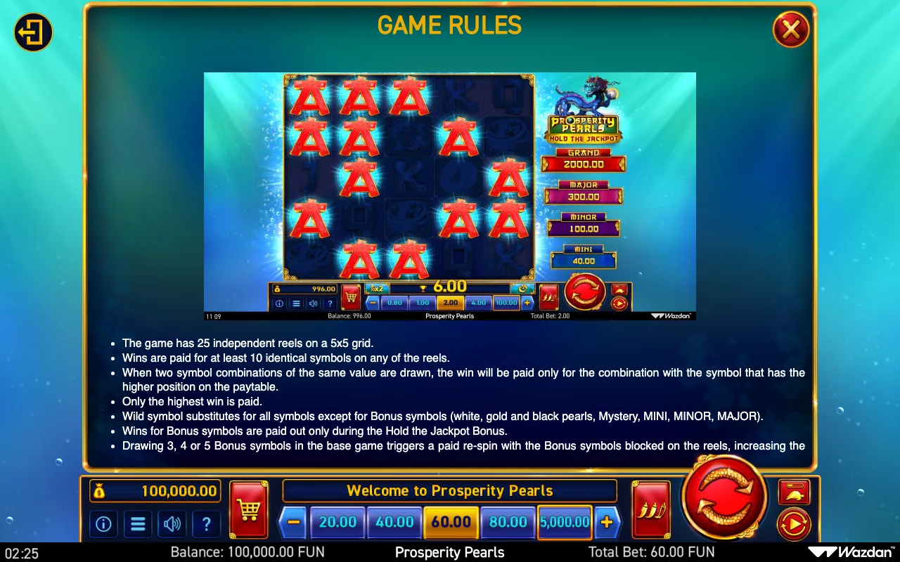Game rules, page 8 — Prosperity Pearls