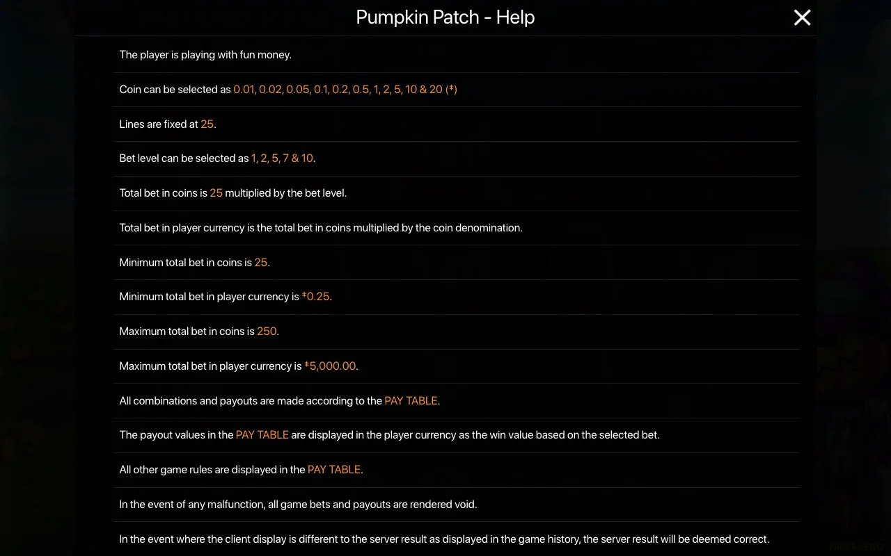 Spielregeln, Seite 1 — Pumpkin Patch