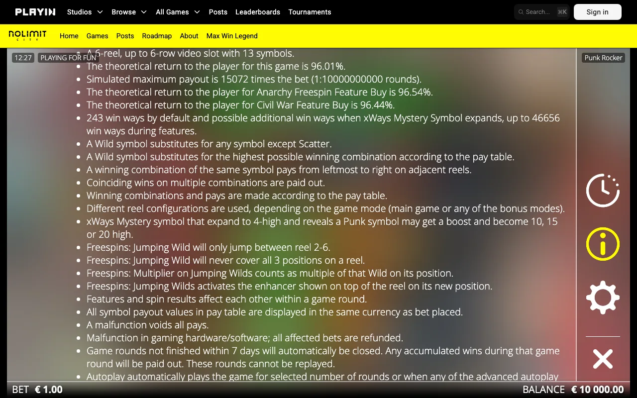 Game rules, page 3 — Punk Rocker