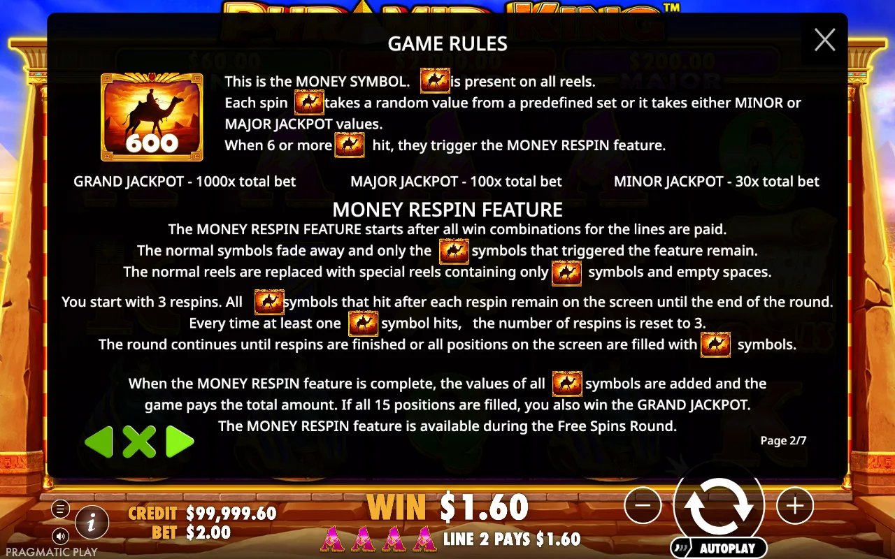 Game rules, page 2 — Pyramid King