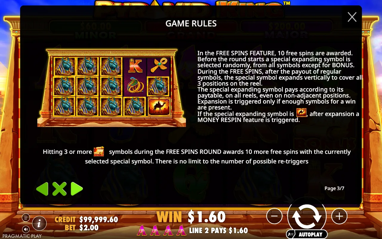 Game rules — Pyramid King