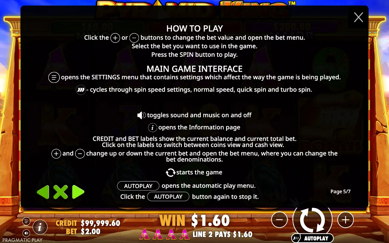 How to play — Pyramid King