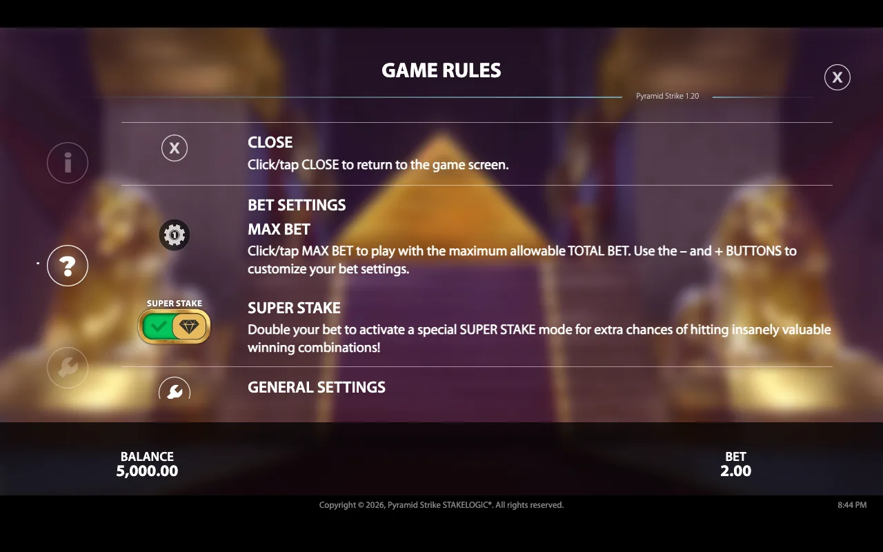- game rules — Pyramid Strike
