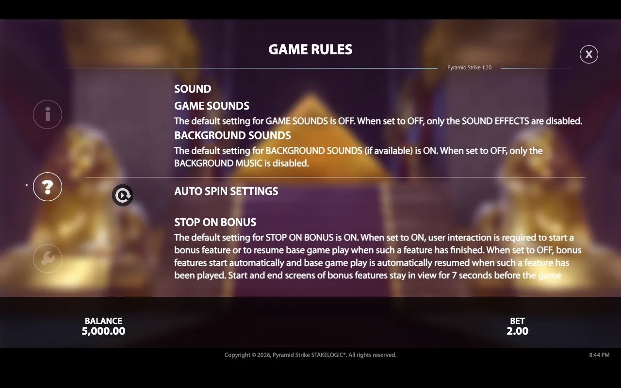 Game rules — Pyramid Strike