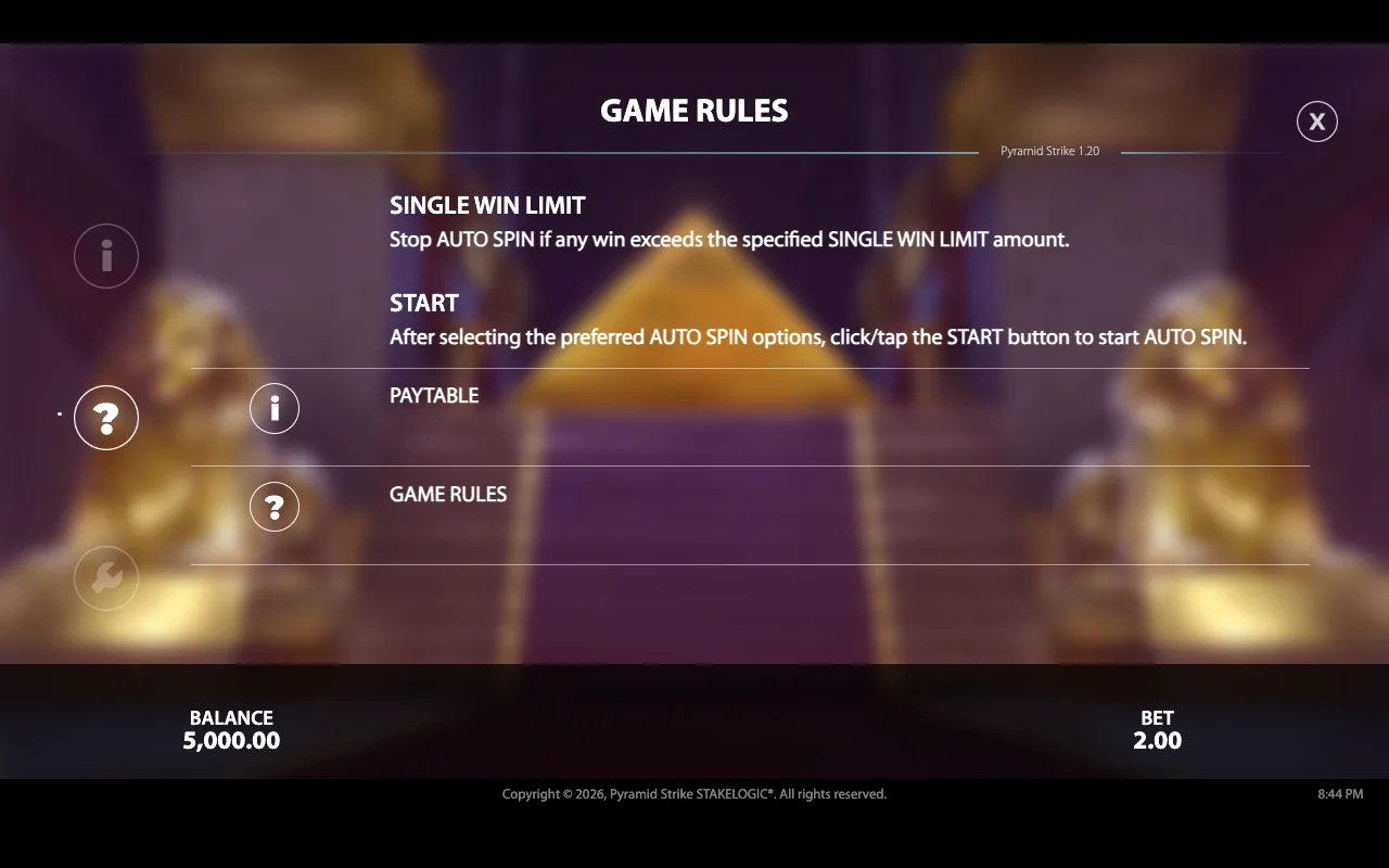 - game rules — Pyramid Strike