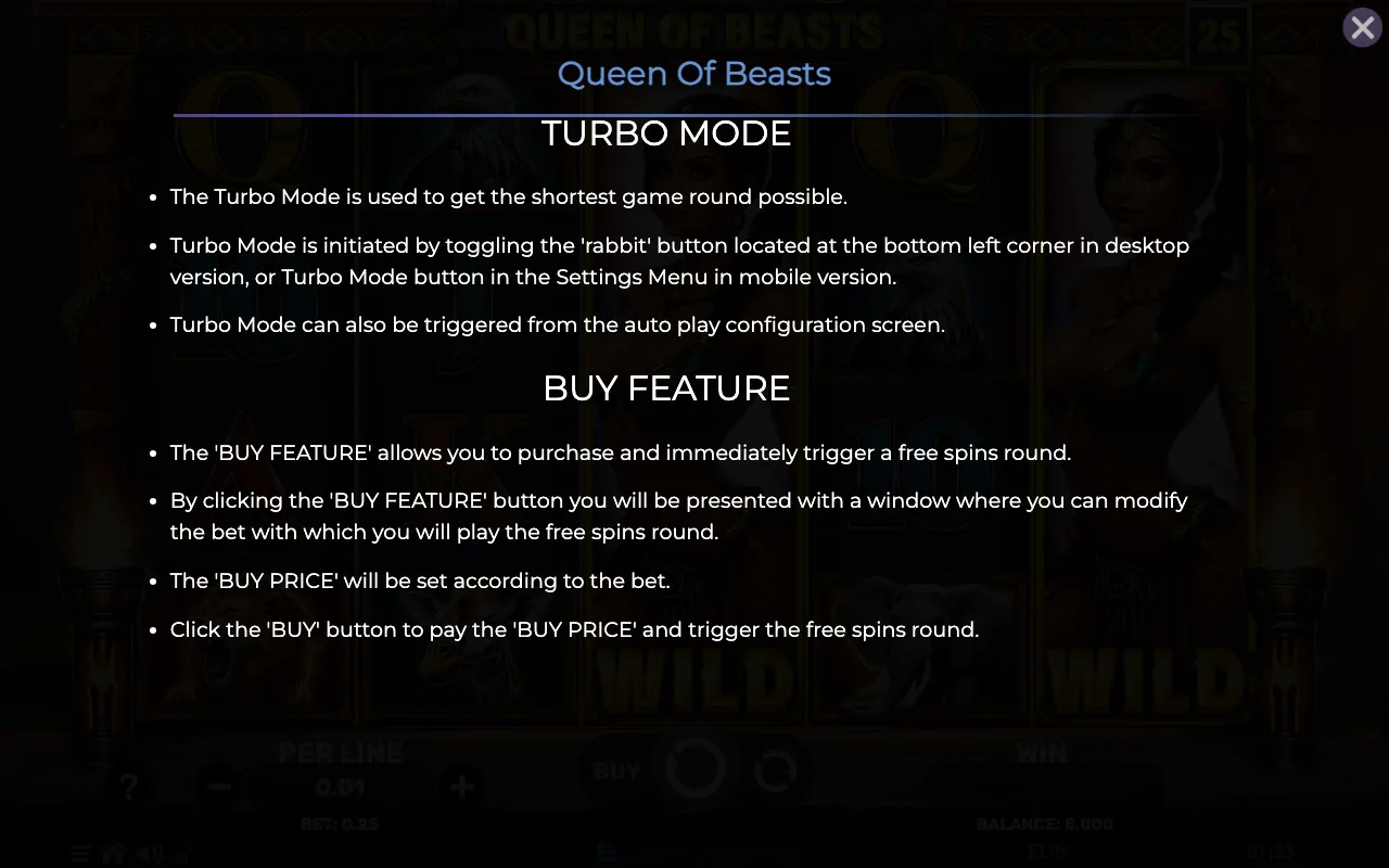 Game rules, page 8 — Queen of Beasts