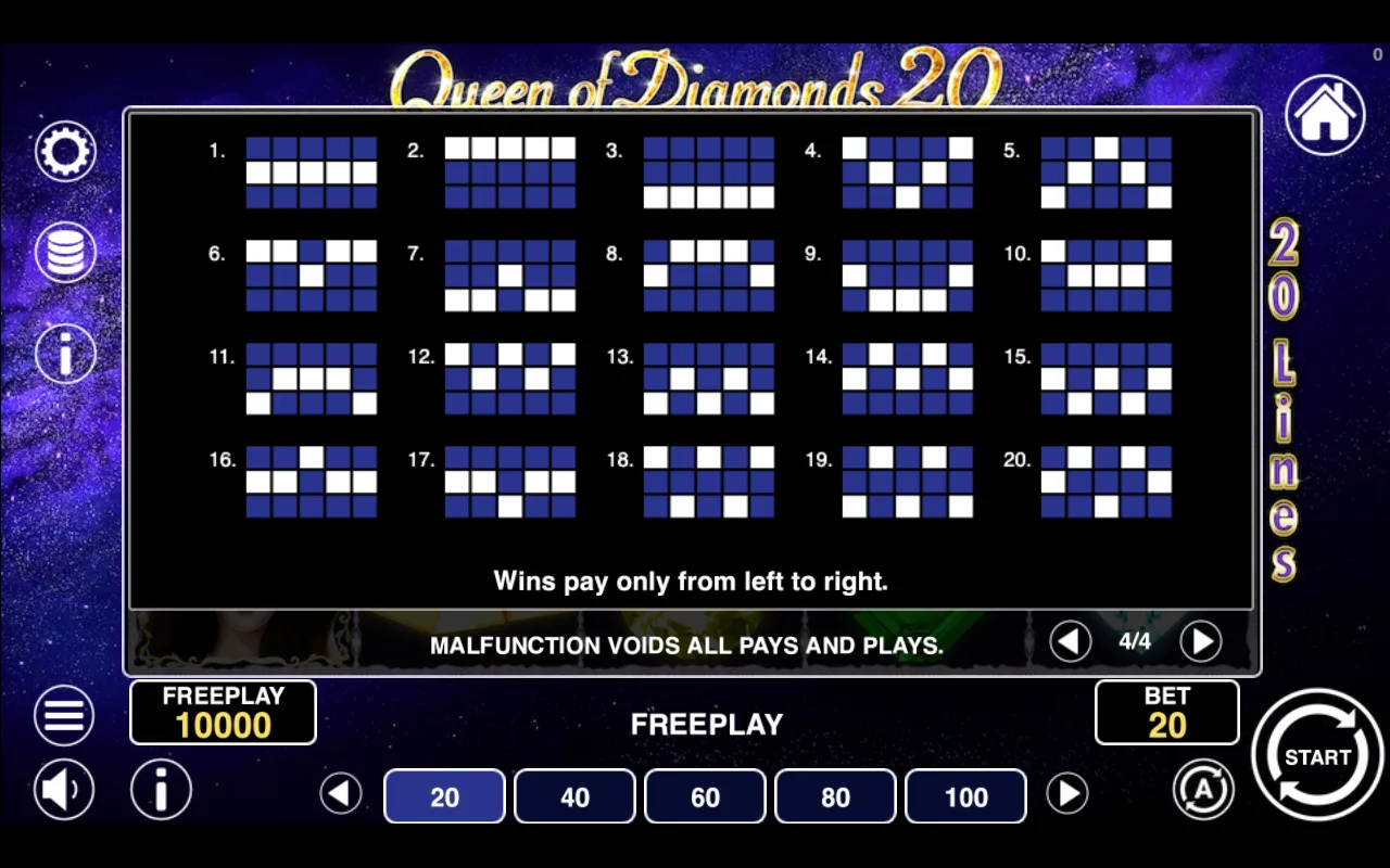 Game rules, page 4 — Queen of Diamonds 20