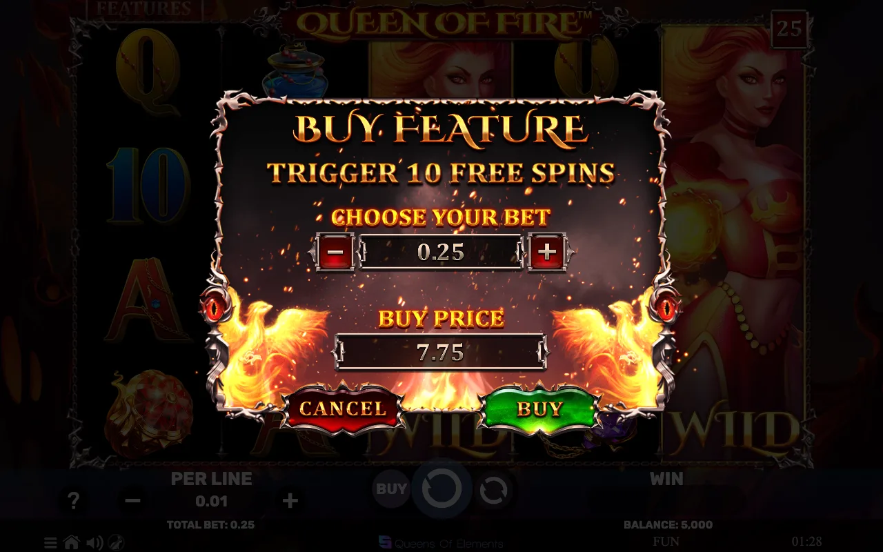 Buying the feature — Queen of Fire