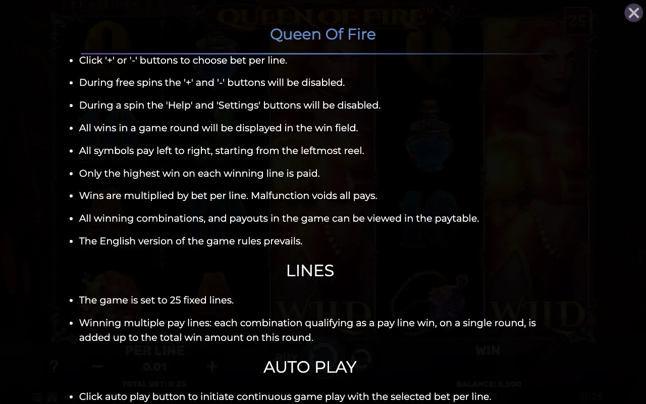 Game rules, page 7 — Queen of Fire