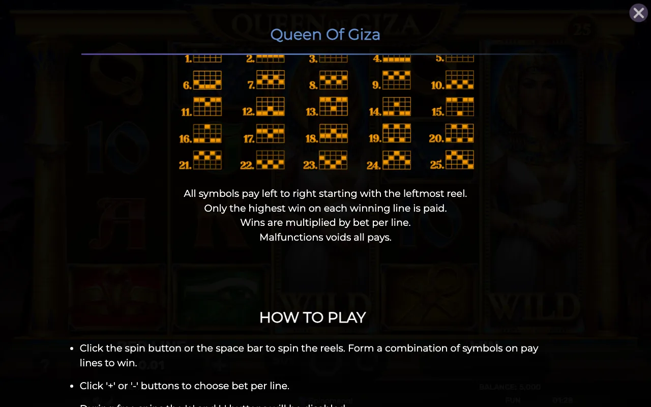 Game rules, page 6 — Queen of Giza
