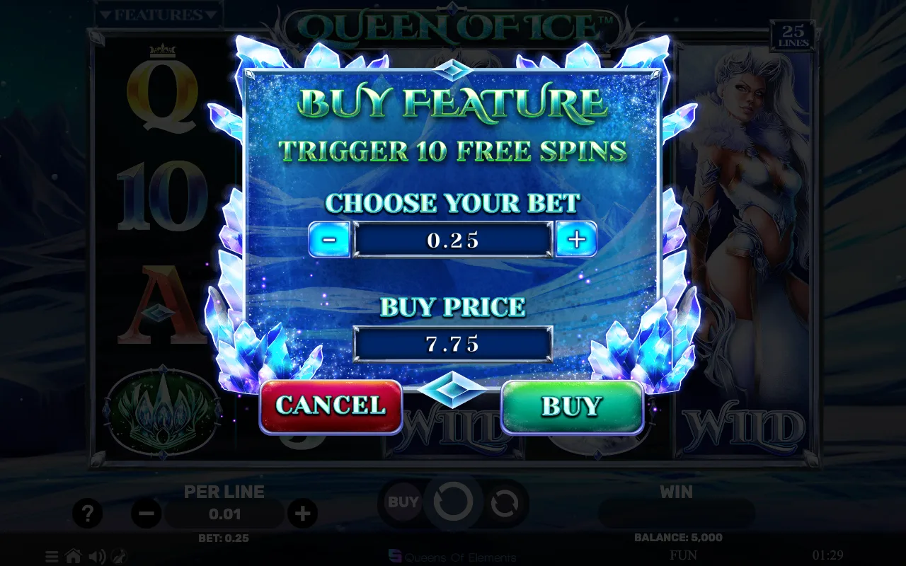 Buying the feature — Queen of Ice