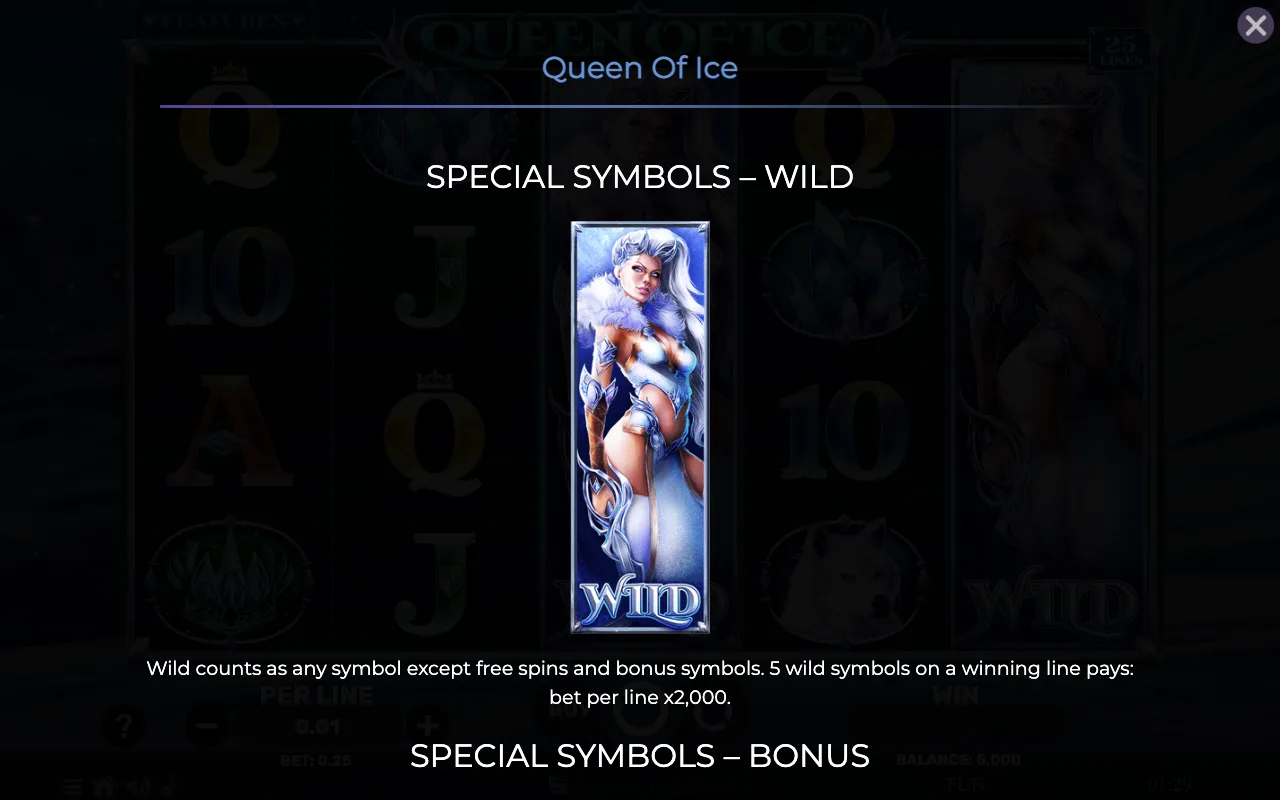 Special symbols - wild — Queen of Ice
