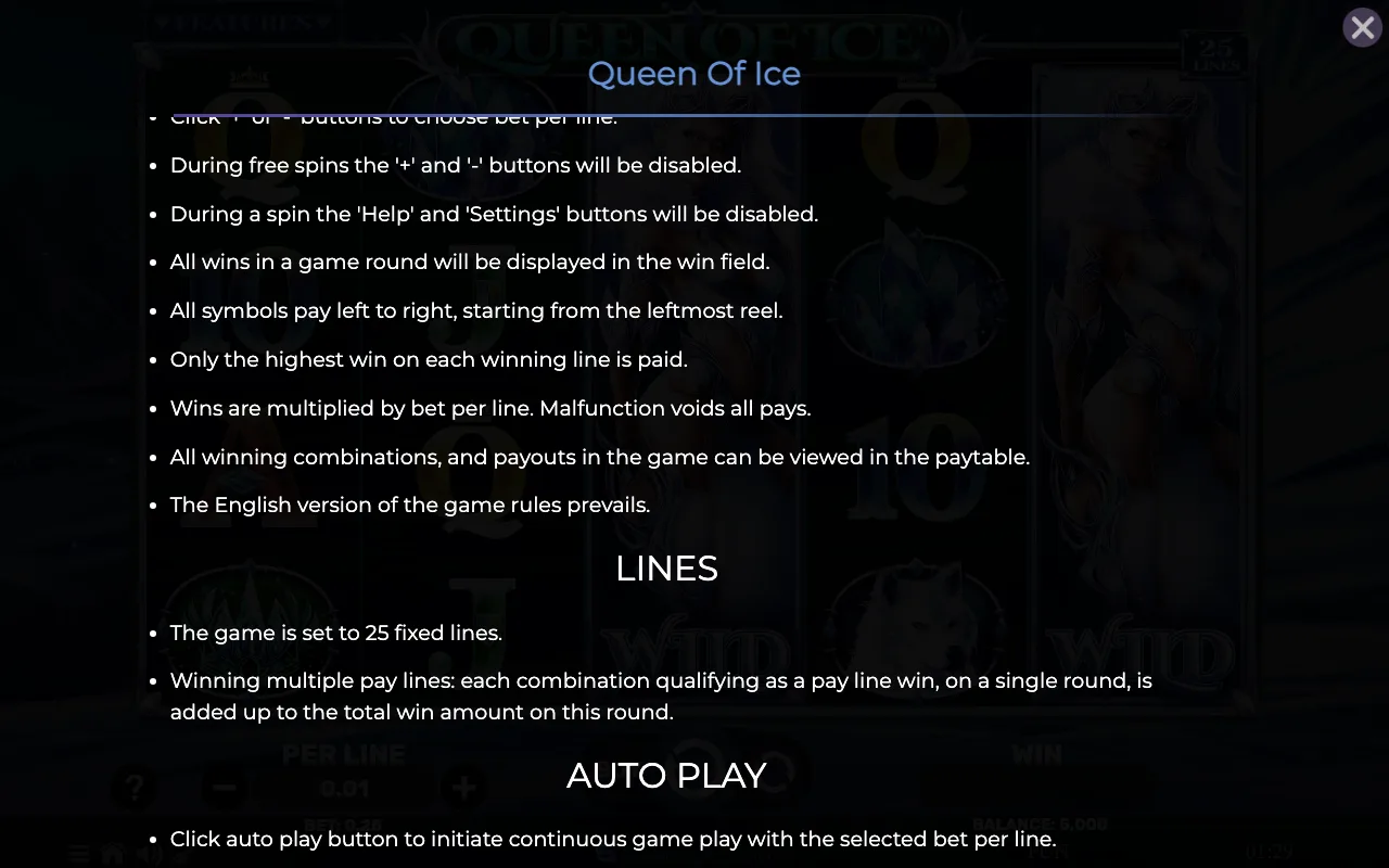 Game rules, page 7 — Queen of Ice