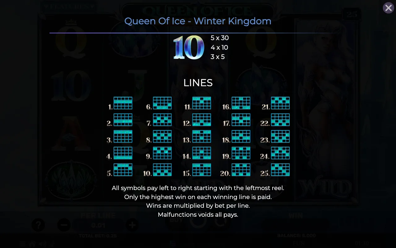 Lines — Queen of Ice Winter Kingdom
