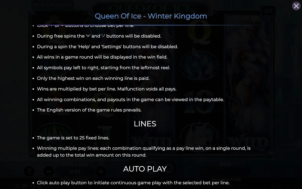 Game rules, page 7 — Queen of Ice Winter Kingdom