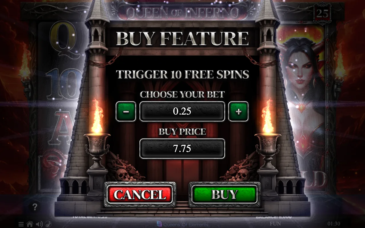 Buying the feature — Queen of Inferno