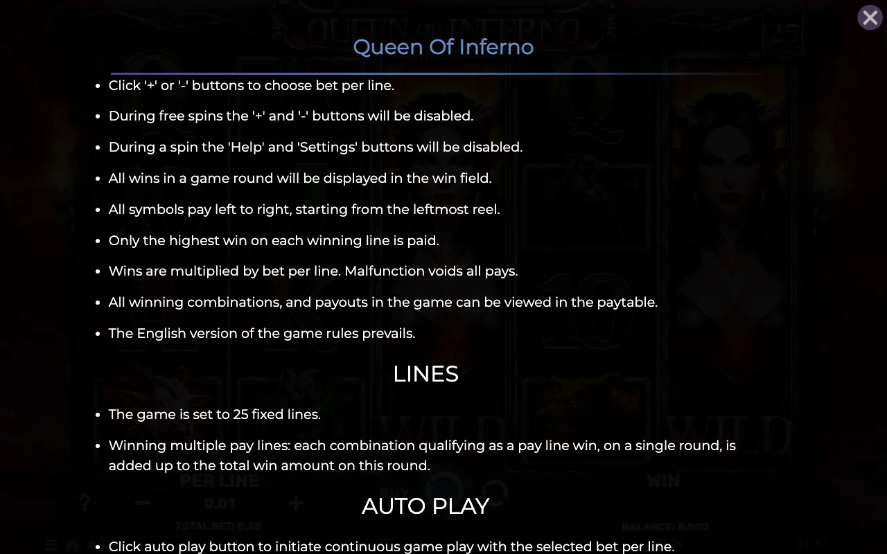 Game rules, page 7 — Queen of Inferno