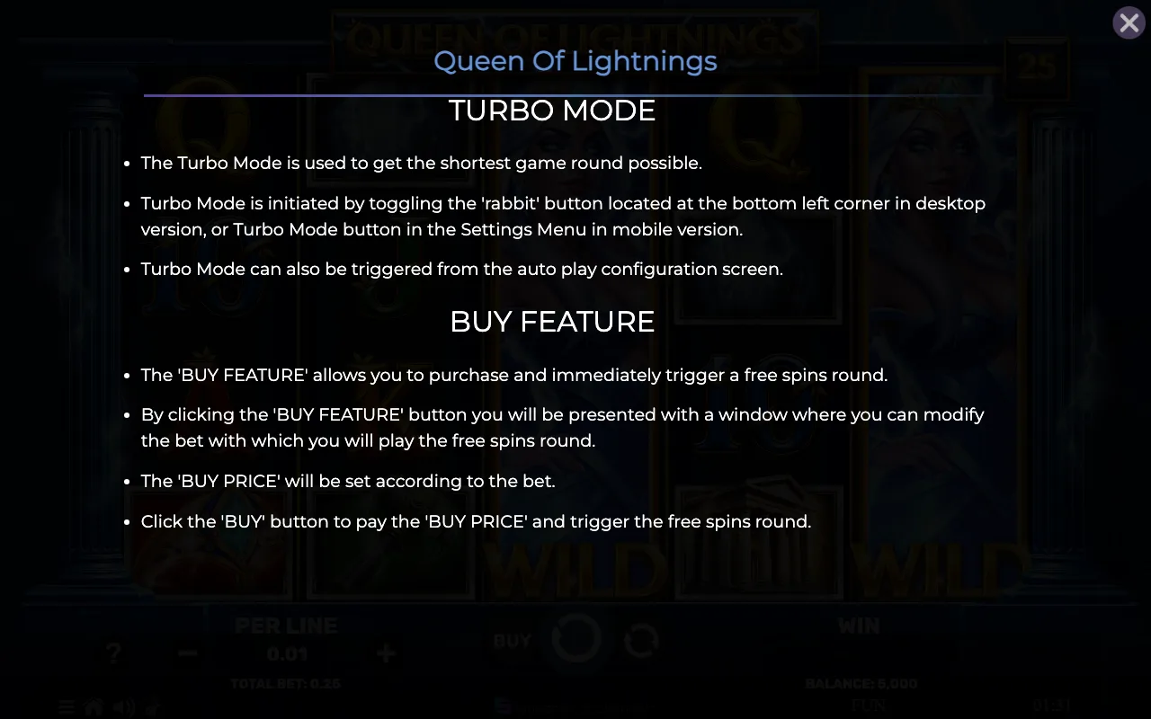 Game rules, page 8 — Queen of Lightnings