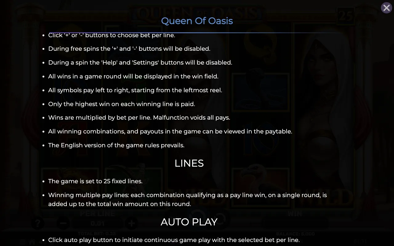 Game rules, page 7 — Queen of Oasis