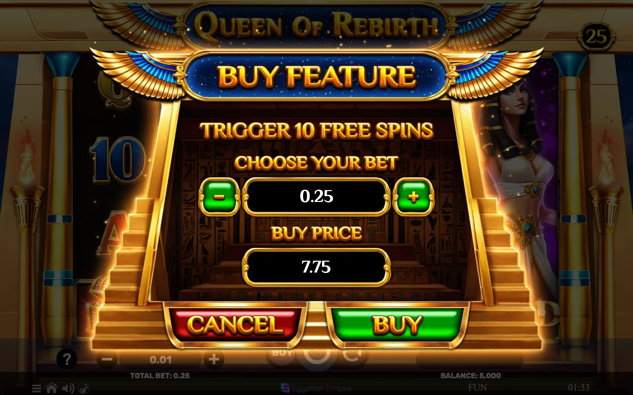 Buying the feature — Queen of Rebirth