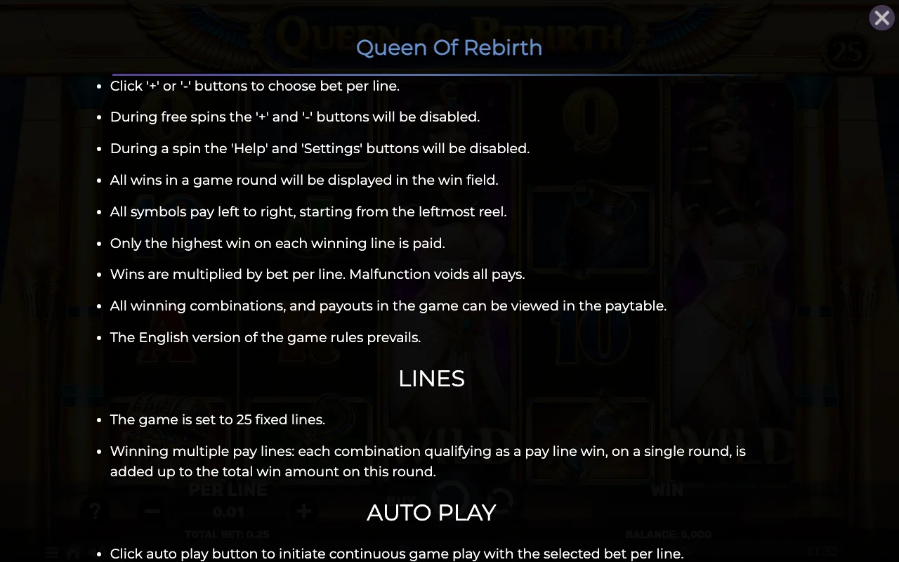Game rules, page 7 — Queen of Rebirth