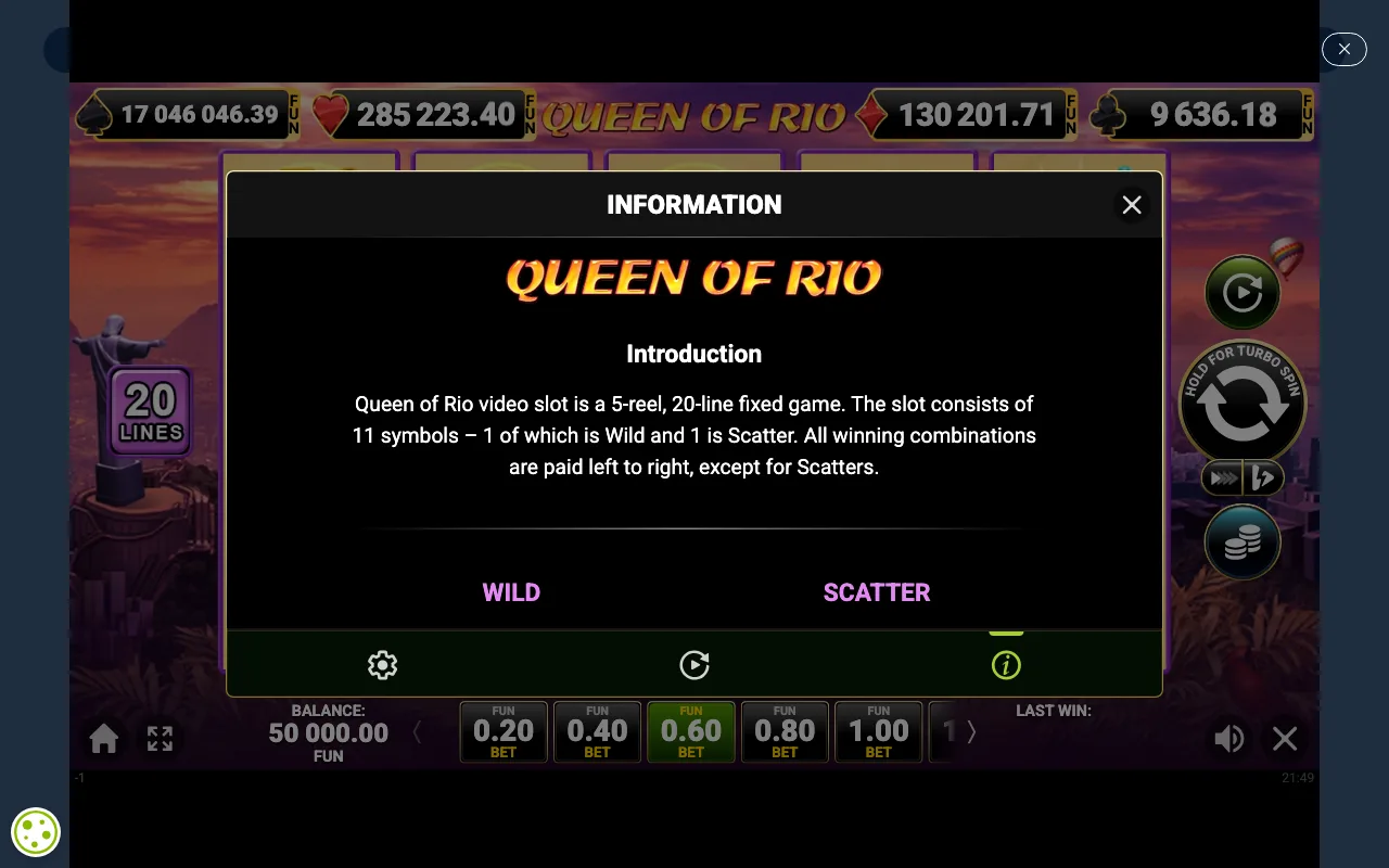 Game rules, page 1 — Queen of Rio