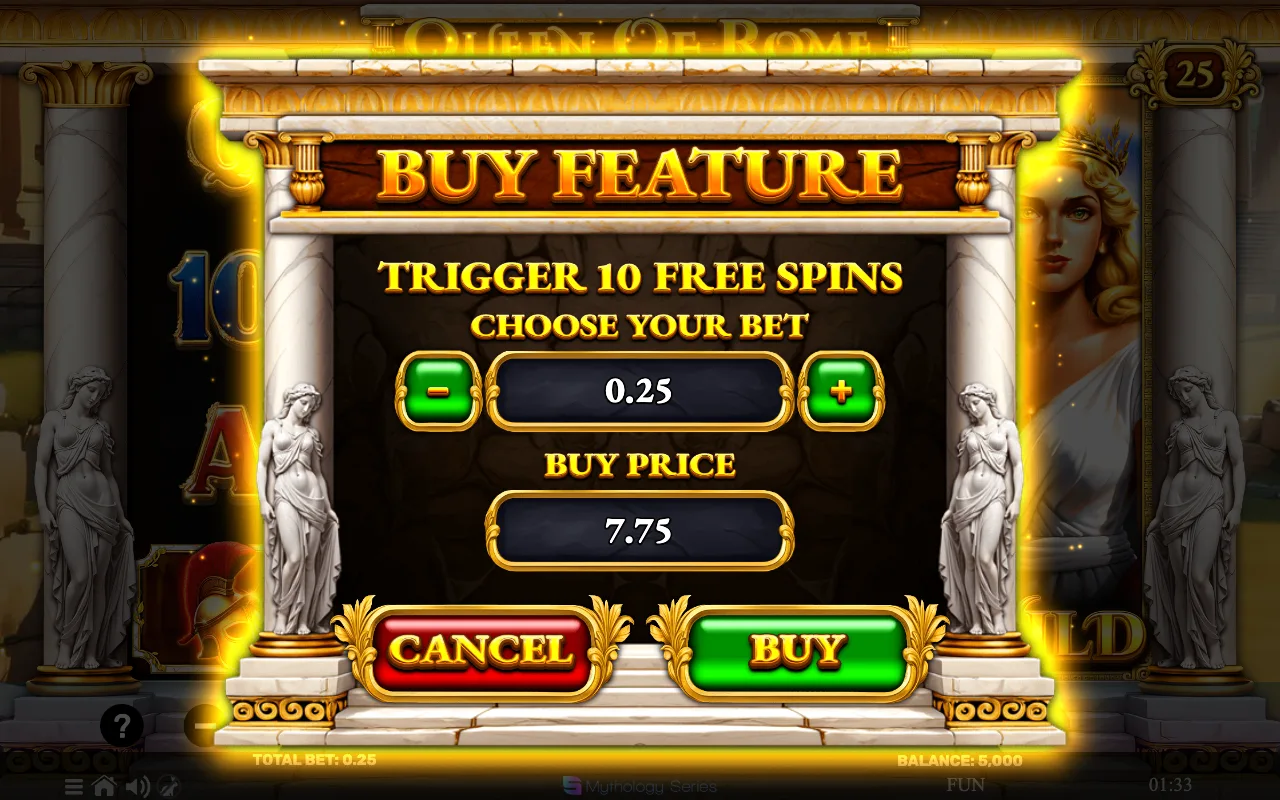 Buying the feature — Queen of Rome