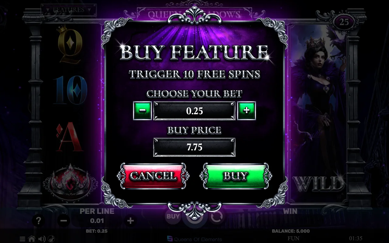 Buying the feature — Queen of Shadows