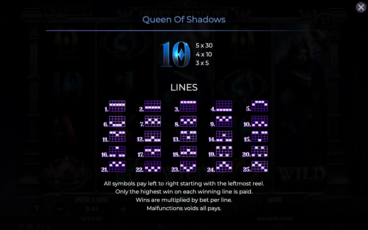 Lines — Queen of Shadows