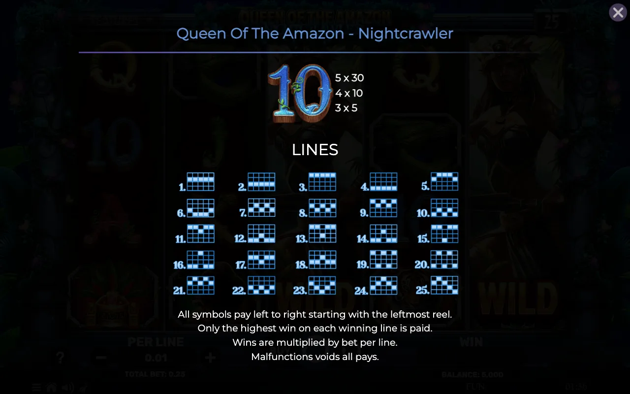 Lines — Queen of The Amazon Nightcrawler