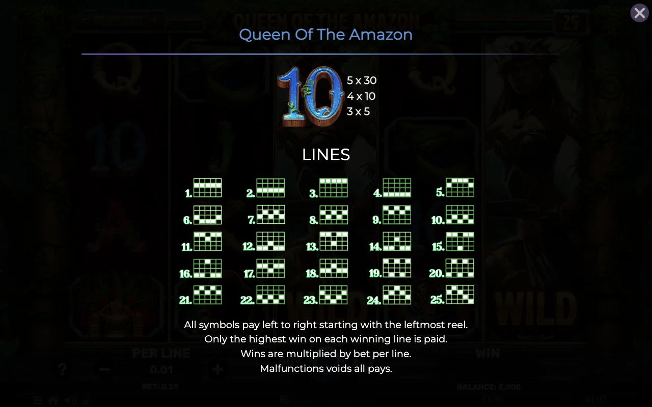 Lines — Queen of The Amazon