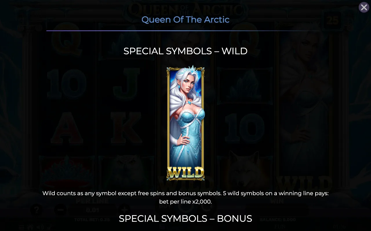 Special symbols - wild — Queen of The Arctic