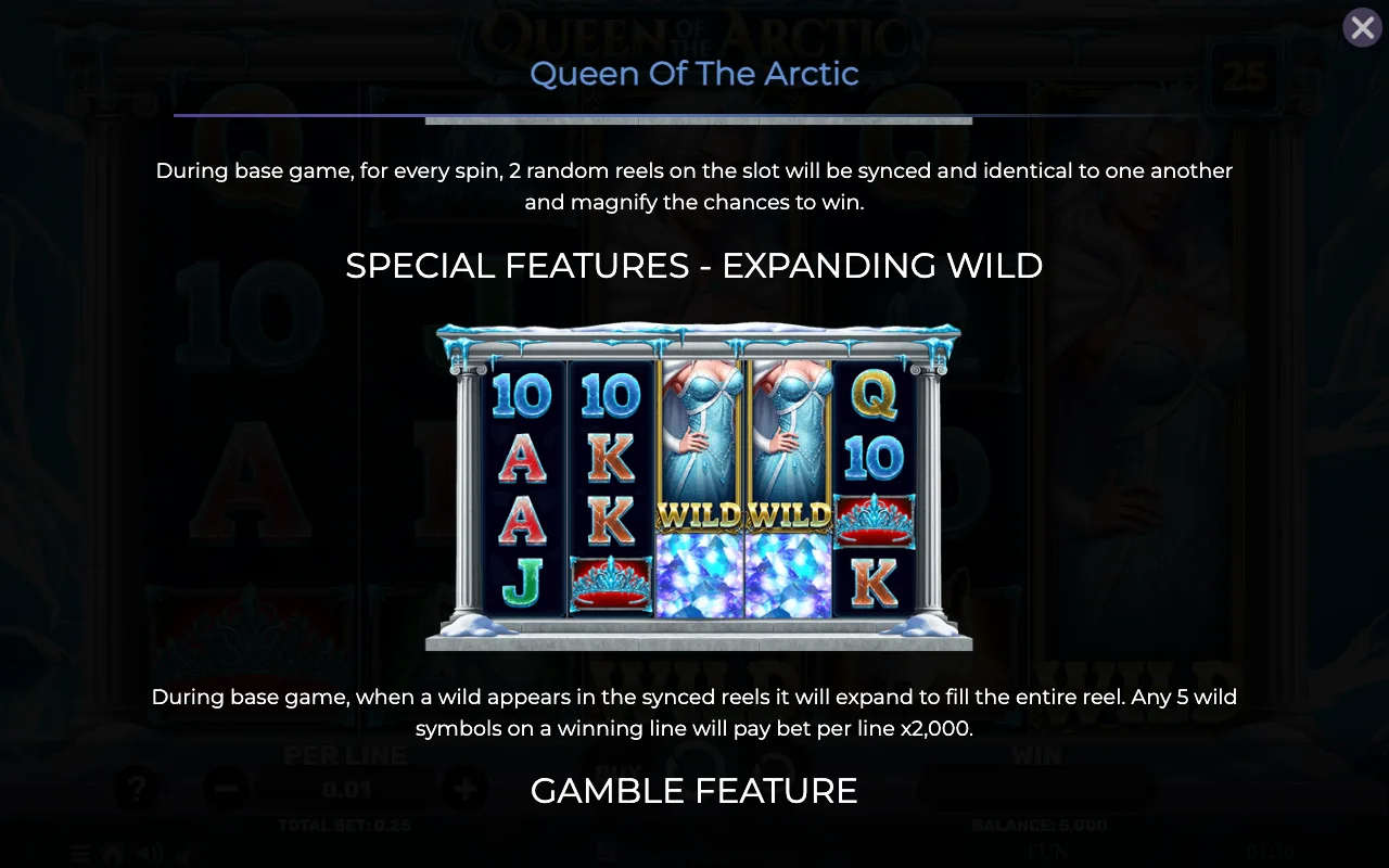 Special features - expanding wild — Queen of The Arctic