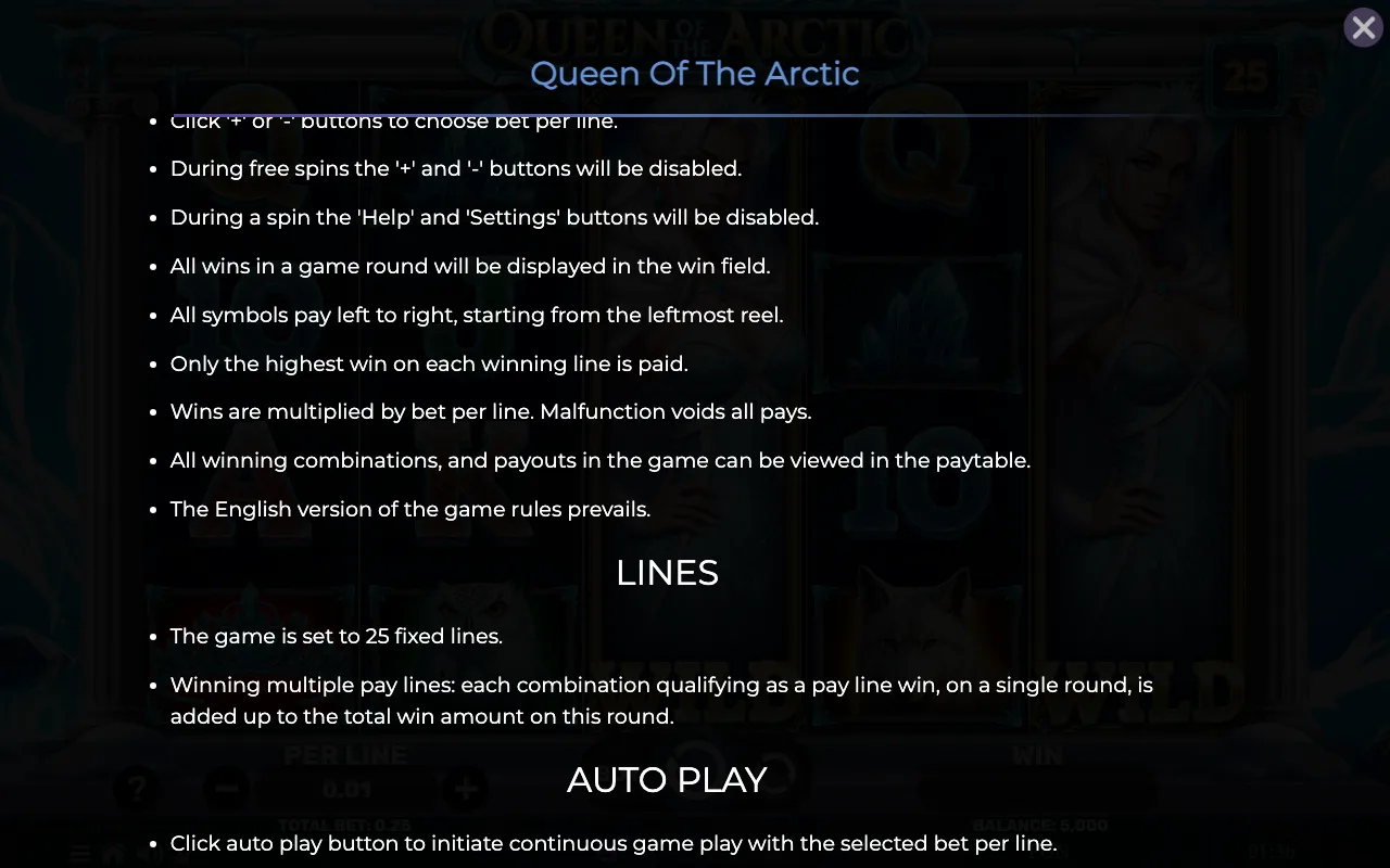 Game rules, page 7 — Queen of The Arctic