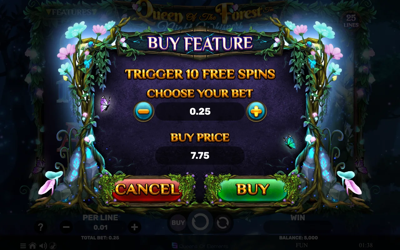Buying the feature — Queen of The Forest Night Whispers