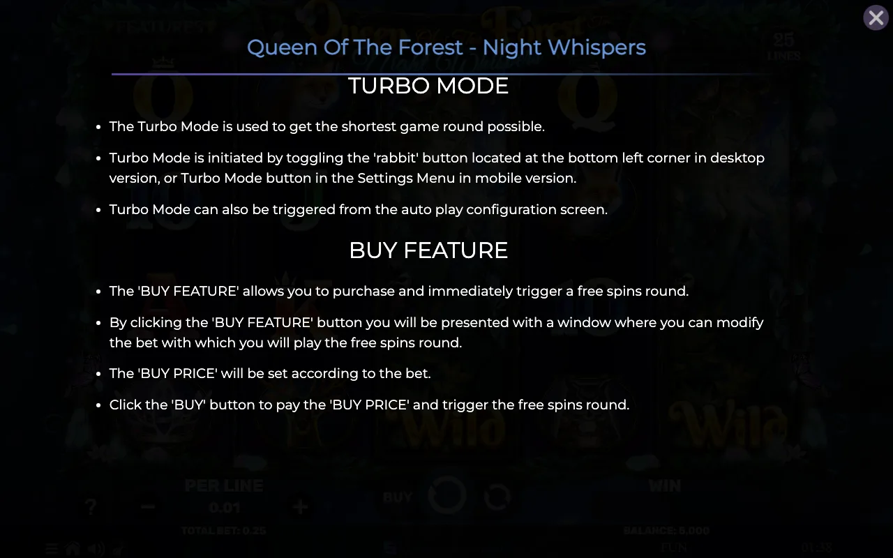Game rules, page 8 — Queen of The Forest Night Whispers