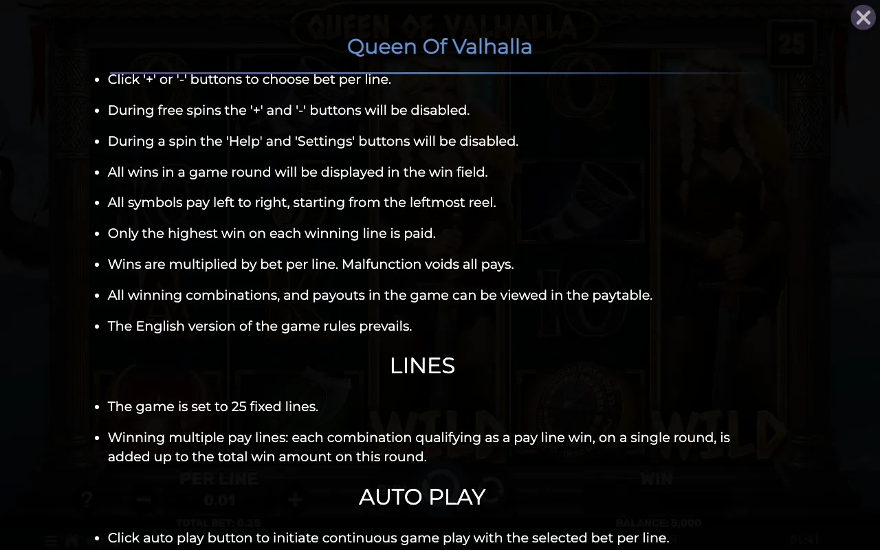 Game rules, page 7 — Queen of Valhalla