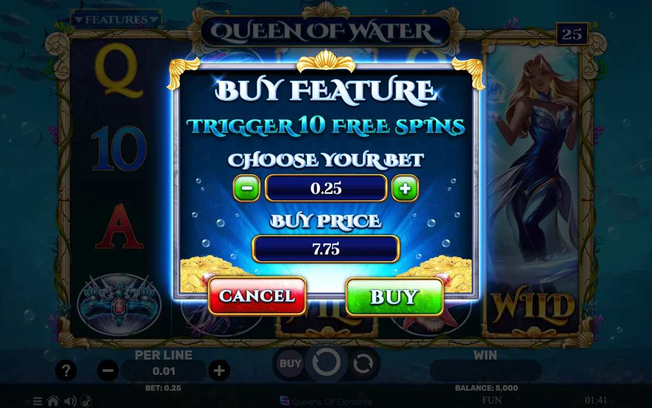 Buying the feature — Queen of Water