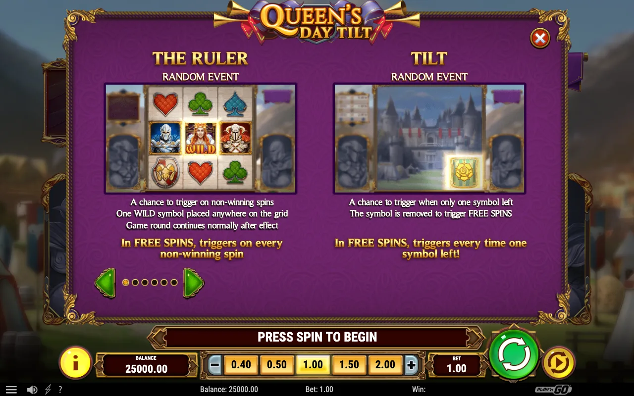Game rules, page 3 — Queen's Day Tilt