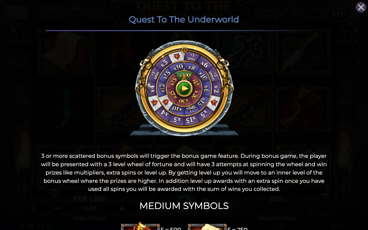 Game rules, page 4 — Quest to The Underworld