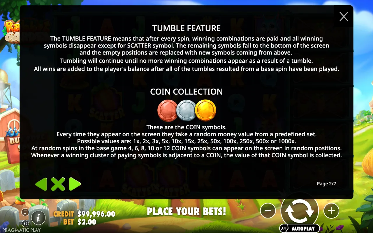 Tumble feature — Rabbit Garden
