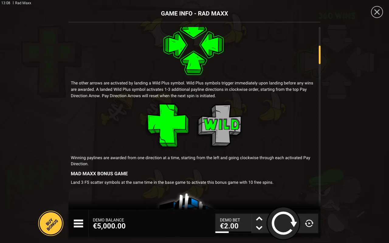 Game rules, page 2 — Rad Maxx