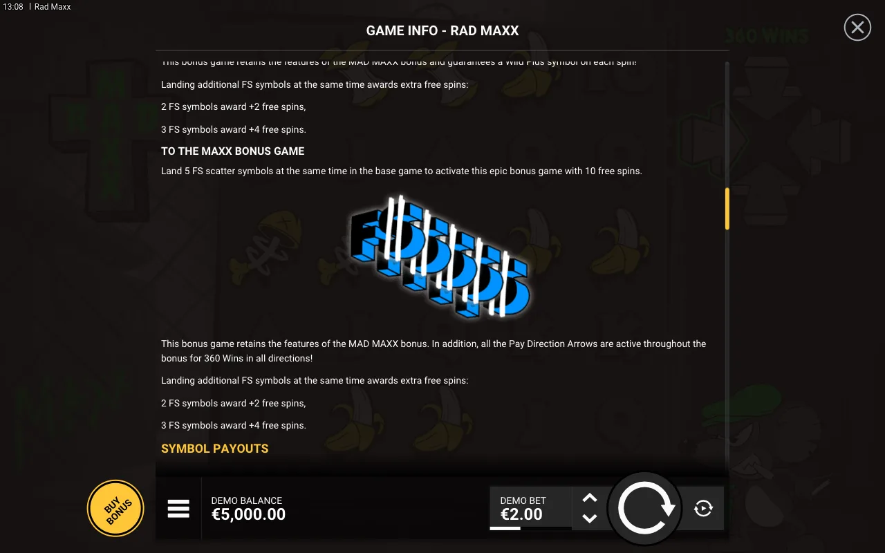 Game rules, page 4 — Rad Maxx