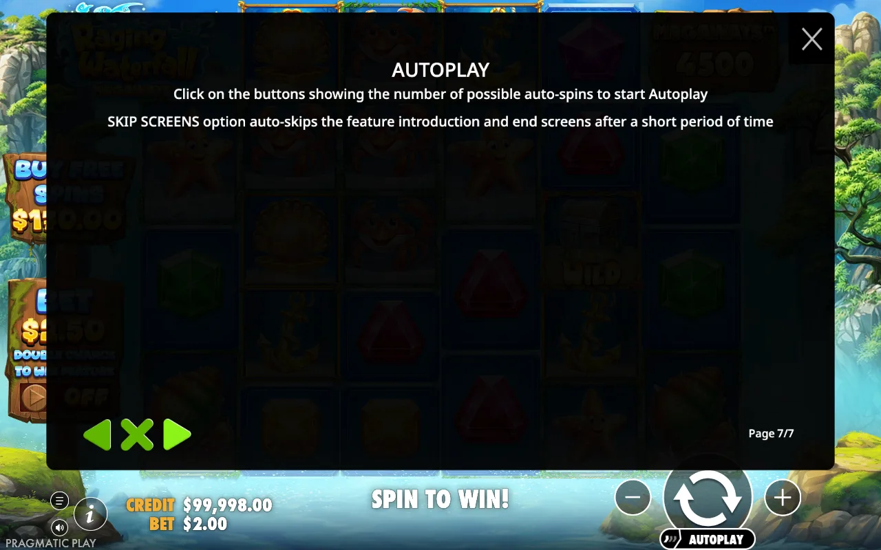 Autoplay — Raging Waterfall Megaways