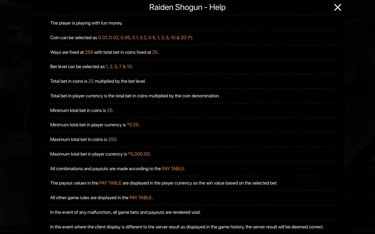 Règles du jeu, page 1 — Raiden Shogun