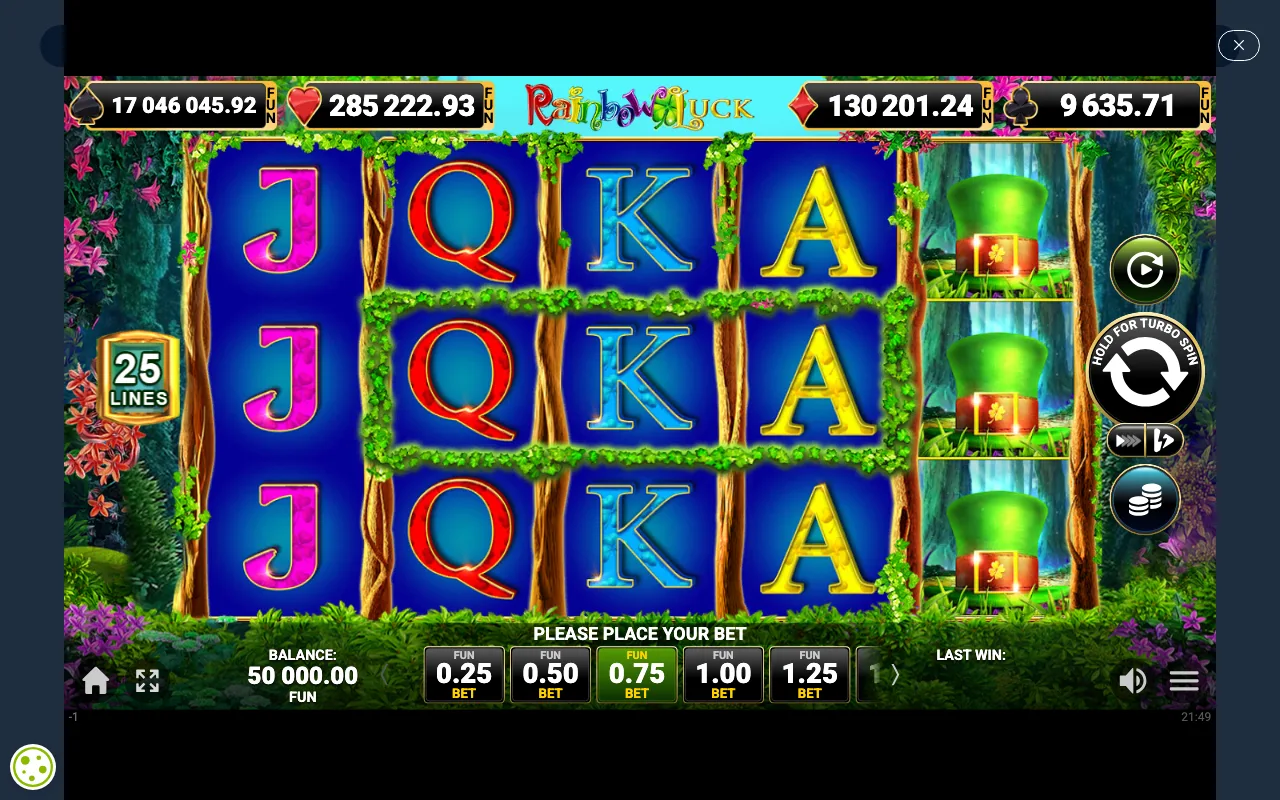 The base game — Rainbow Luck