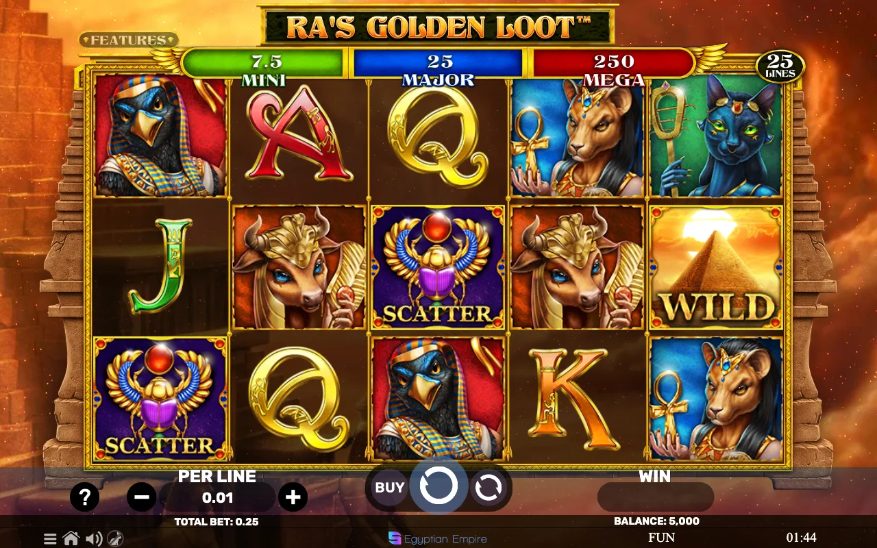 The base game — Ras Golden Loot