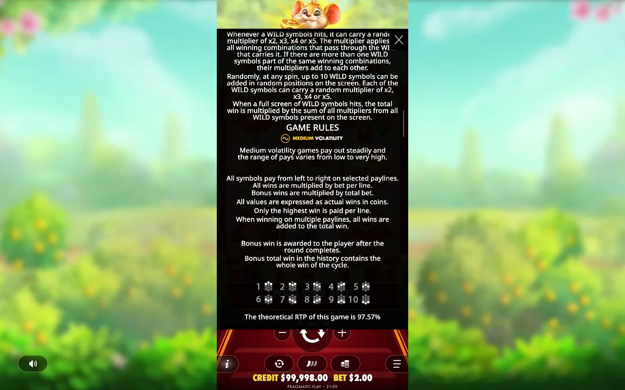 Game rules, page 6 — Ratinho Sortudo