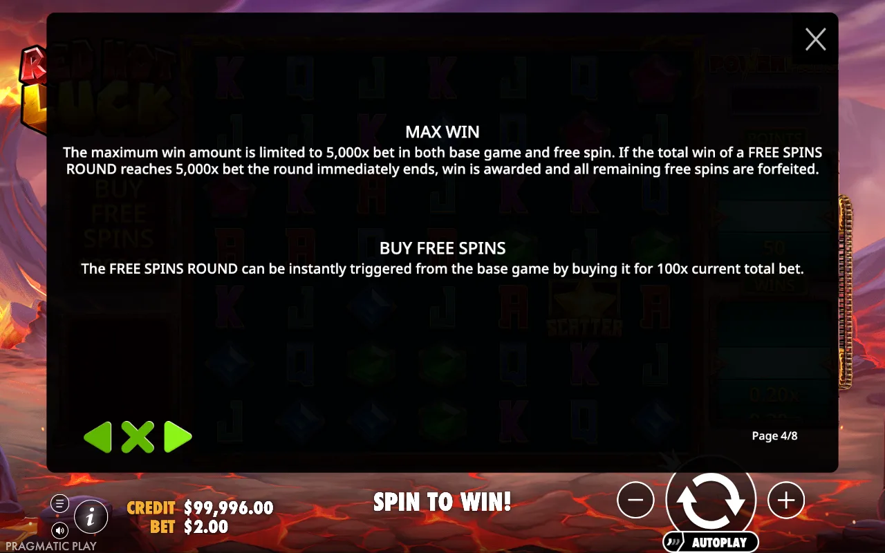 Max win — Red Hot Luck